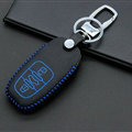 Cheap Genuine Leather Key Ring Auto Key Bags Smart for Audi A7 - Blue